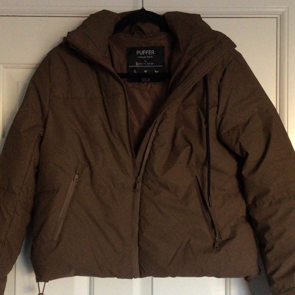 Stylish Brown Puffer Jacket for Women
